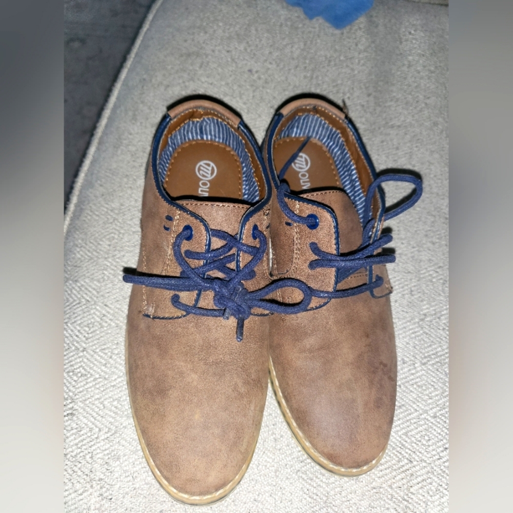 Oliver Mason boys shoes, size 1, brown and navy